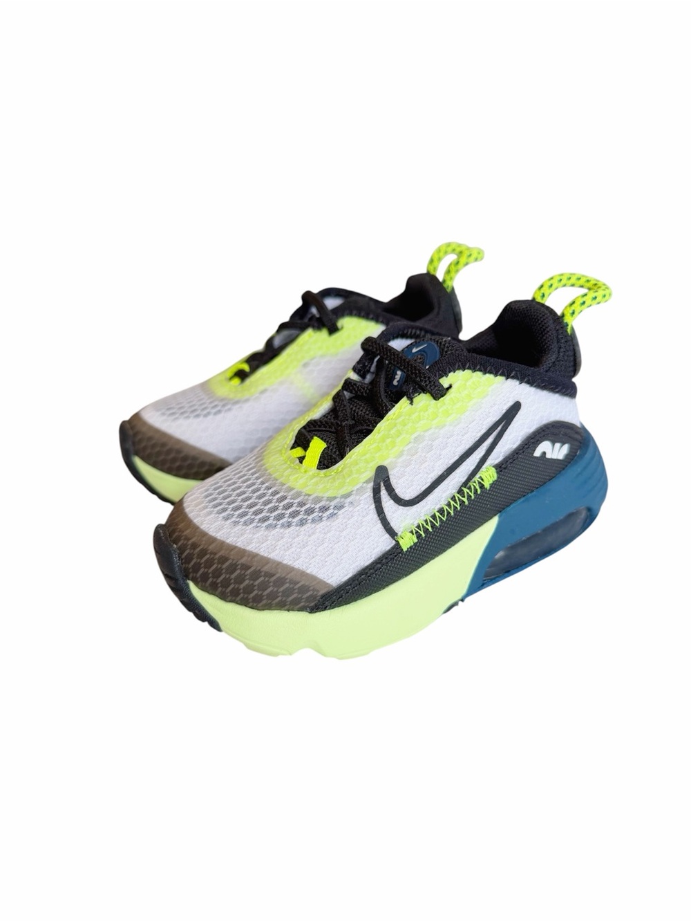 Kids Nike Neon Yellow and White Athletic Sneakers